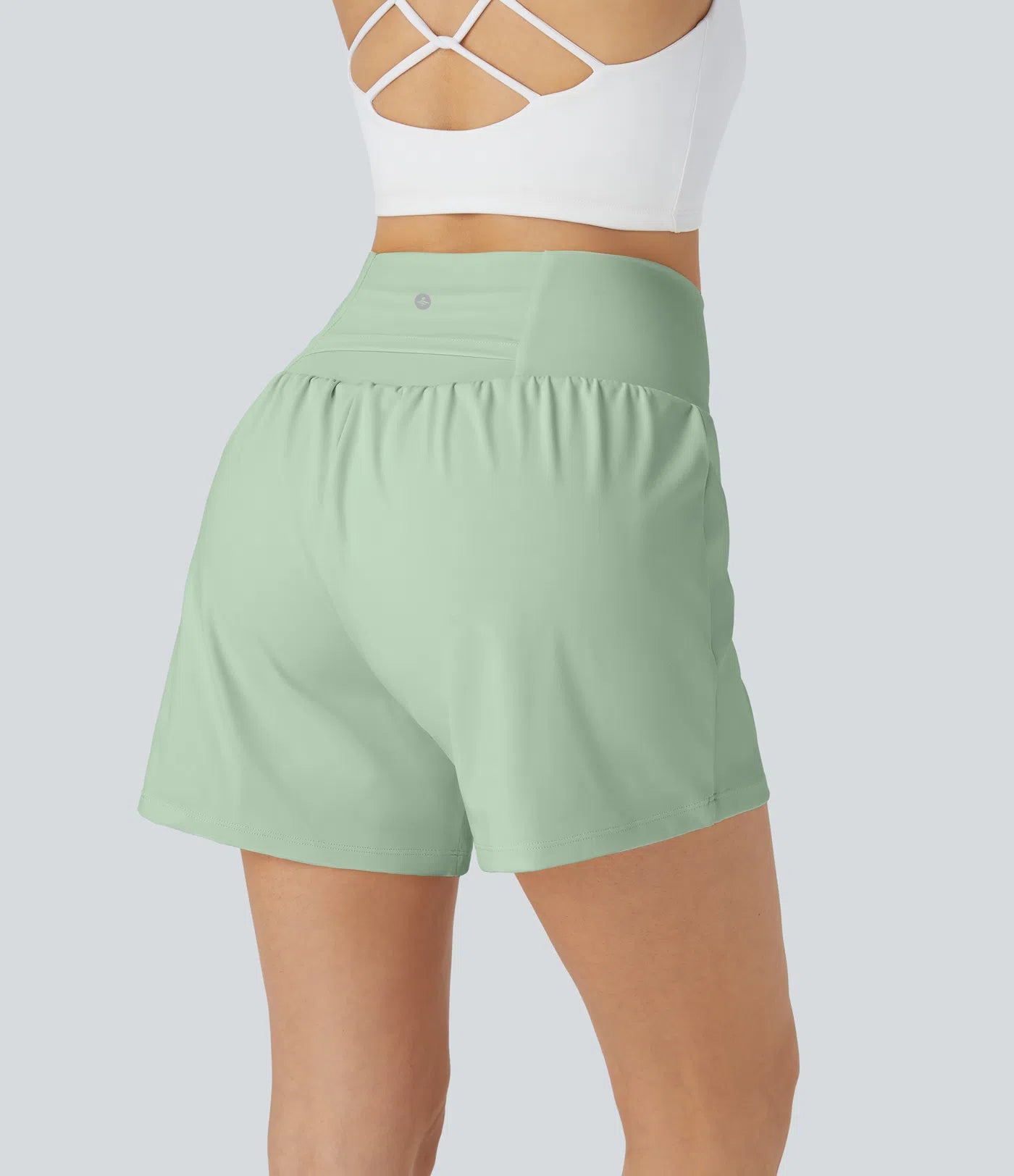 Airy Super High Waisted 2-in-1 Cool Touch Yoga Shorts 5'' with Pockets-Longer Length