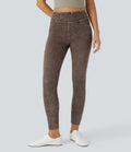 High Waisted Pocket Colorful Denim Casual Leggings