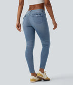 Low Rise Casual Skinny Jeans with Pockets