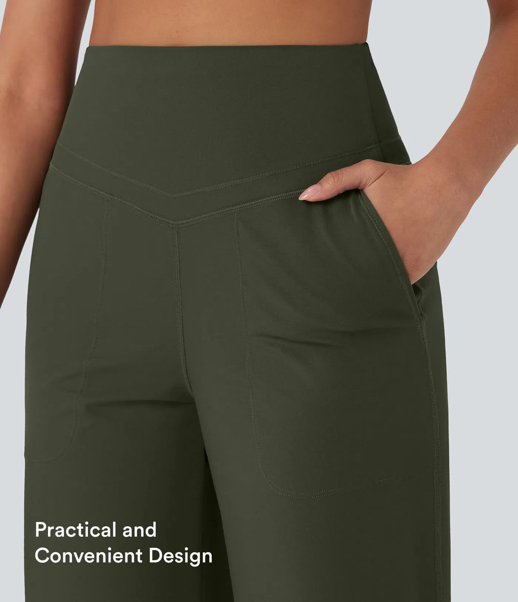 UltraSculpt™ High Waisted Tummy Control Straight Leg Yoga Pants with Pockets