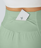 Airy Super High Waisted 2-in-1 Cool Touch Yoga Shorts 5'' with Pockets-Longer Length