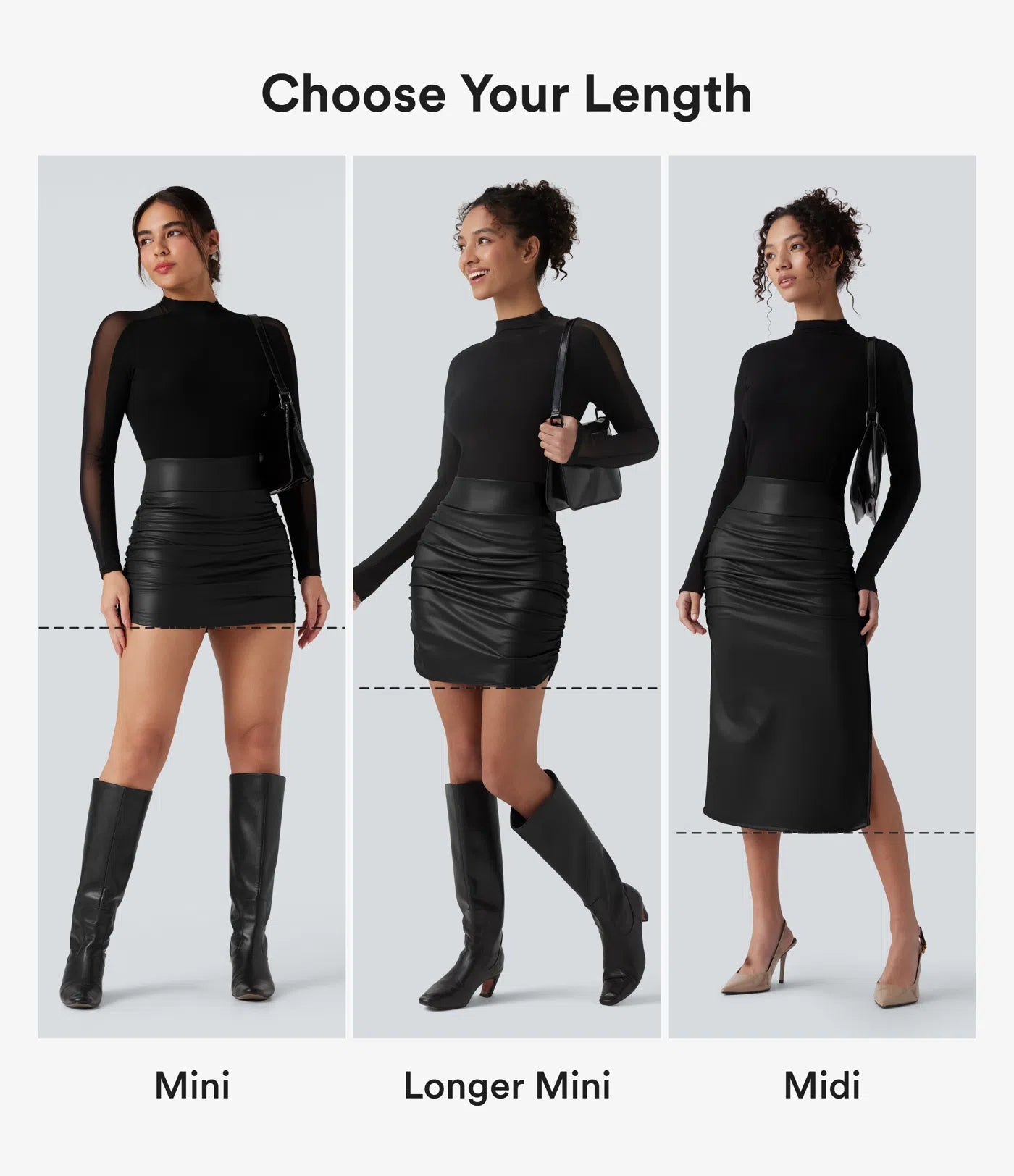High Waisted Tummy Control Ruched Curved Hem 2-in-1 Fleece