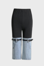 Angelica Patchwork Denim Shorts