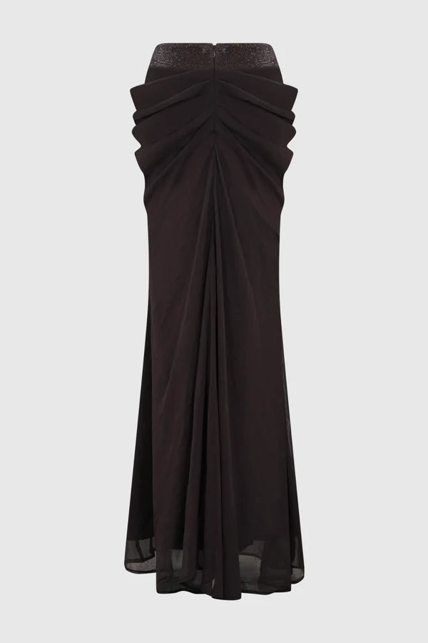 Arcelia Halter Crystal Top & Maxi Skirt Set