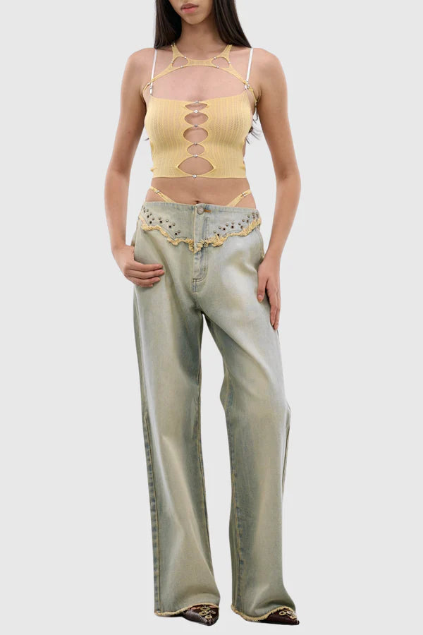 Ensley Rivets Bend Jeans