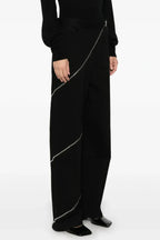 Gafna Spiral Zipper Jeans - Black