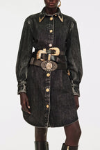 Potya Denim Midi Shirt Dress